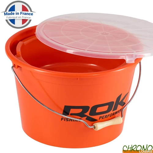 Seau Rond ROK Round Bucket Complet Orange 25L 3 Seau Rond ROK Round Bucket Complet Orange 25L
