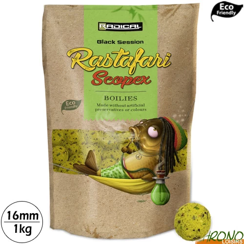 Bouillettes Radical Rastafari Scopex 16mm 1kg 3 Bouillettes Radical Rastafari Scopex 16mm 1kg