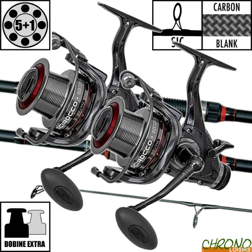 Ensemble Carp Zoom Scirocco 50mm 12' 3lbs 6000BBC (les 2) 3 Ensemble Carp Zoom Scirocco 50mm 12' 3lbs 6000BBC (les 2)