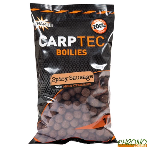 Bouillettes Dynamite Baits Carptec Spicy Sausage 20mm 1kg 3 Bouillettes Dynamite Baits Carptec Spicy Sausage 20mm 1kg